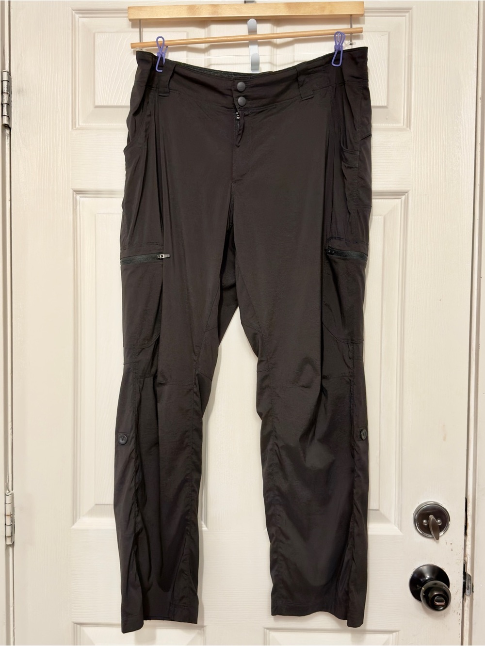 L.L Bean Rollup Hem Pants Black Women Size 12P